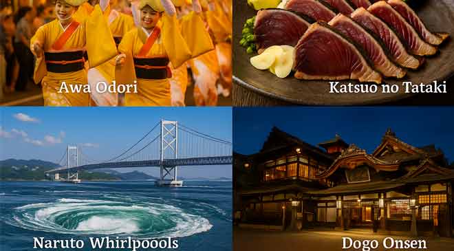 四国の風景とグルメ