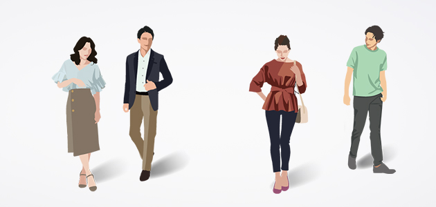 オフィスカジュアルの例